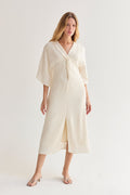 Adelia Front Twist Midi Dress