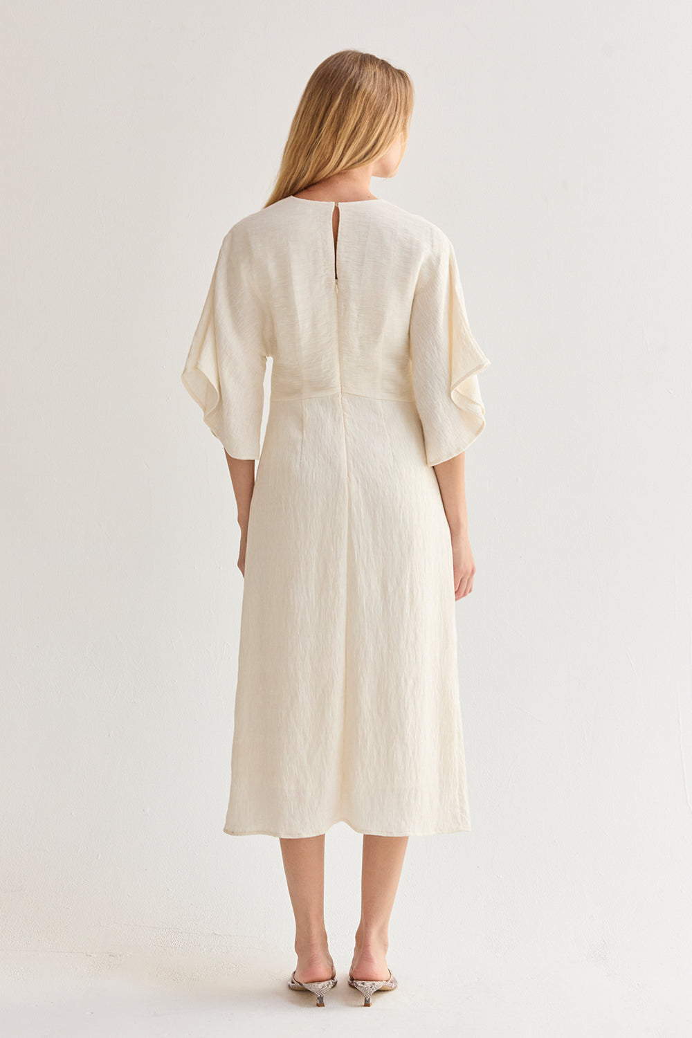 Adelia Front Twist Midi Dress