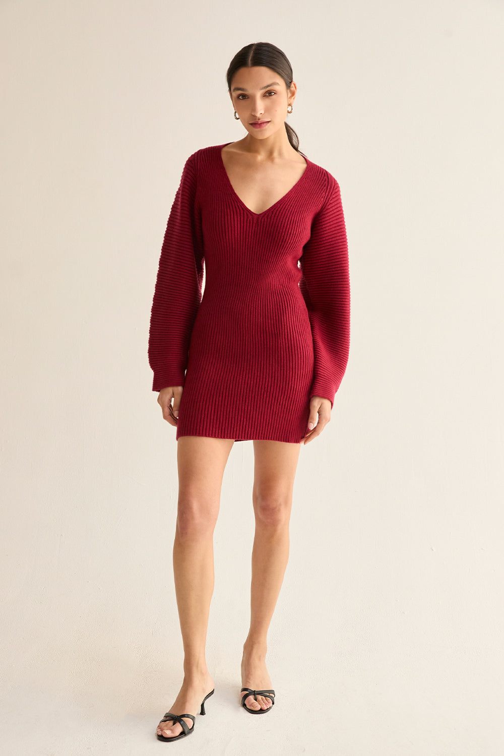 Alondra Hourglass Mini Sweater Dress