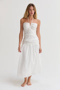 Rayna Shirred Halter Tencel Midi Dress