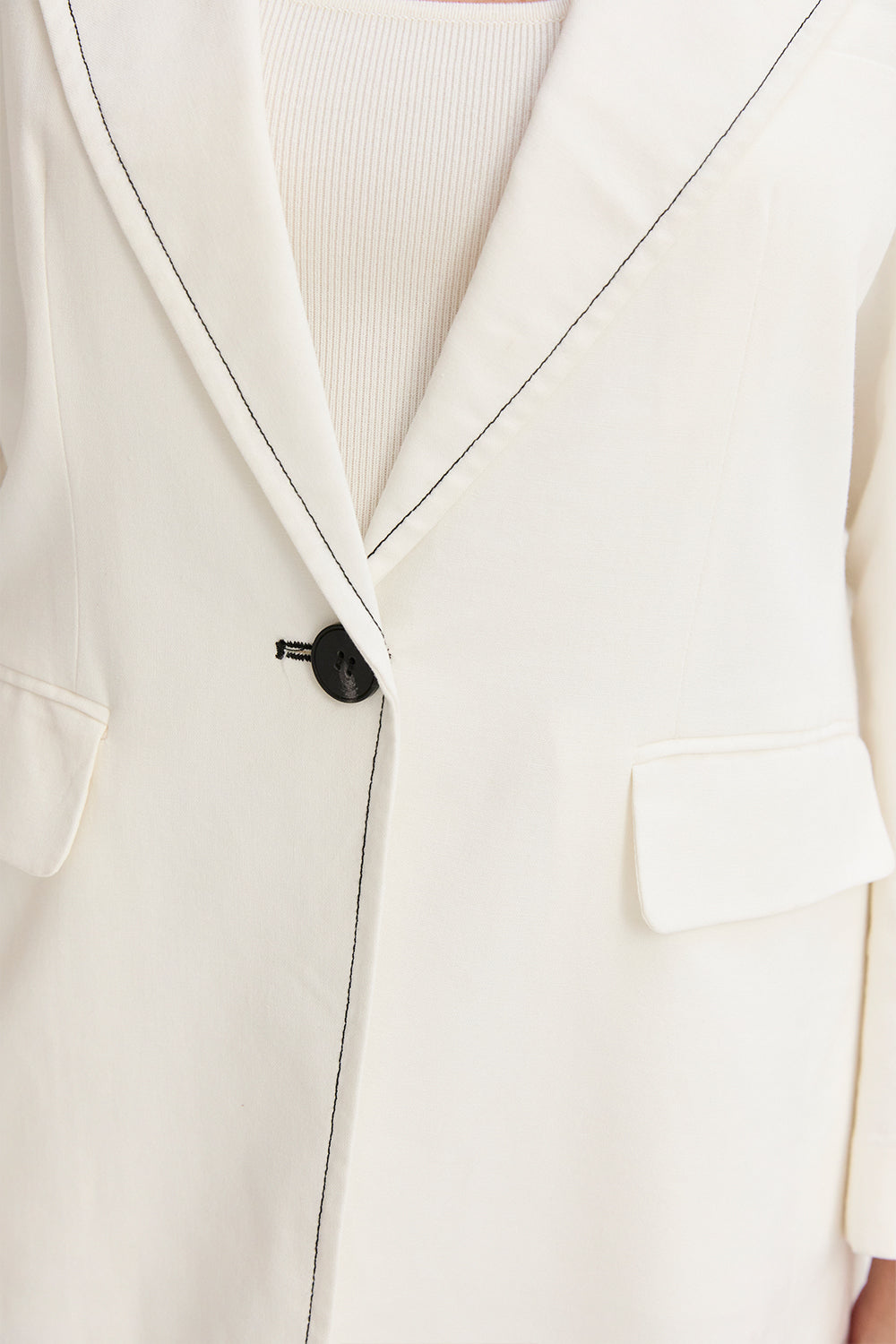 Renata Contrast Stitch Blazer