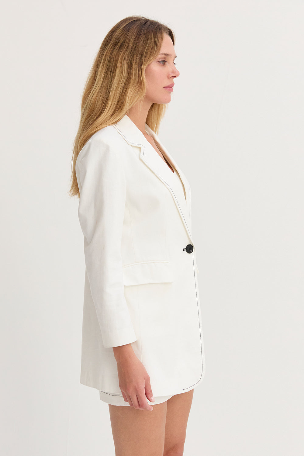 Renata Contrast Stitch Blazer