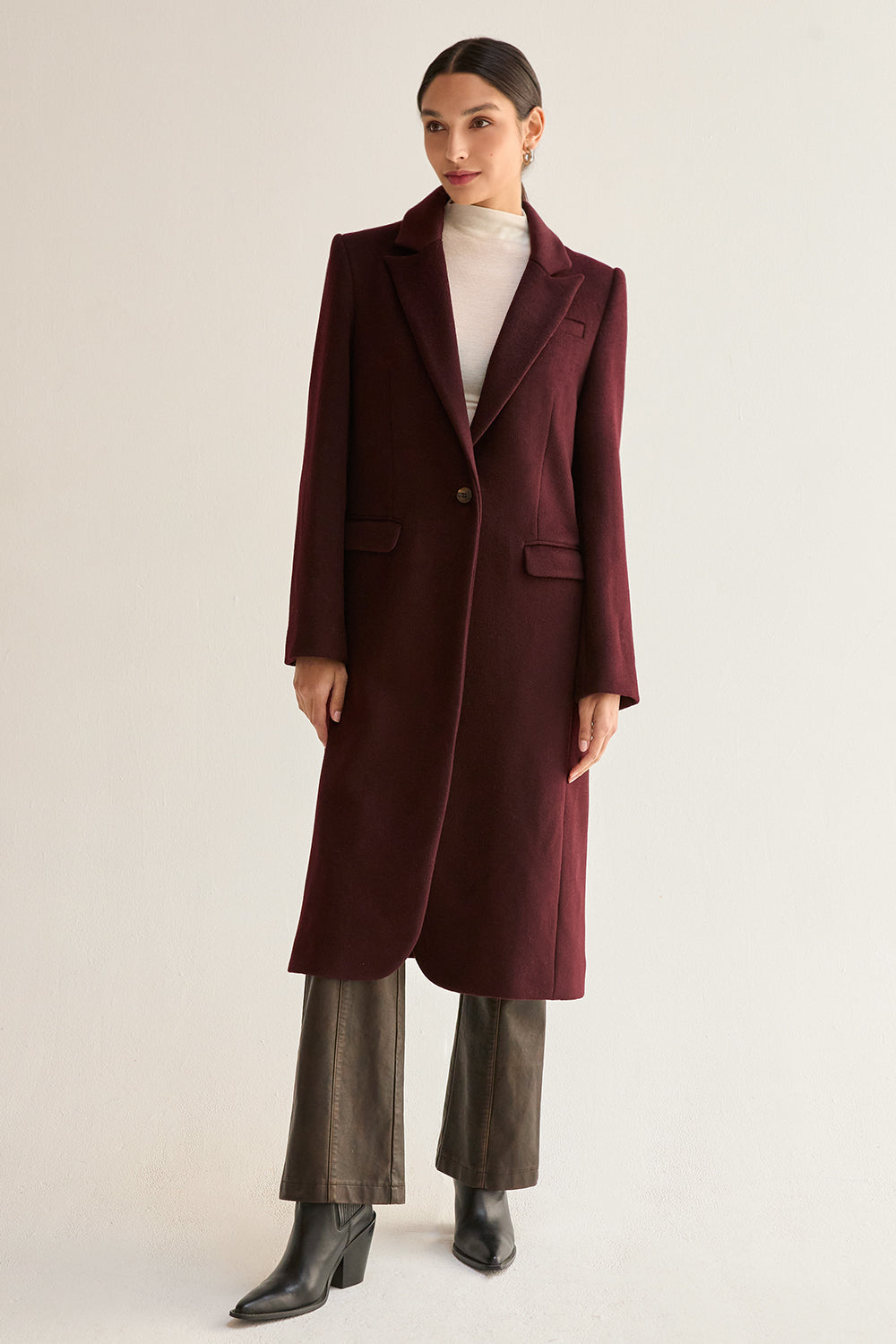 Gabriela Brushed Wool Blend Coat