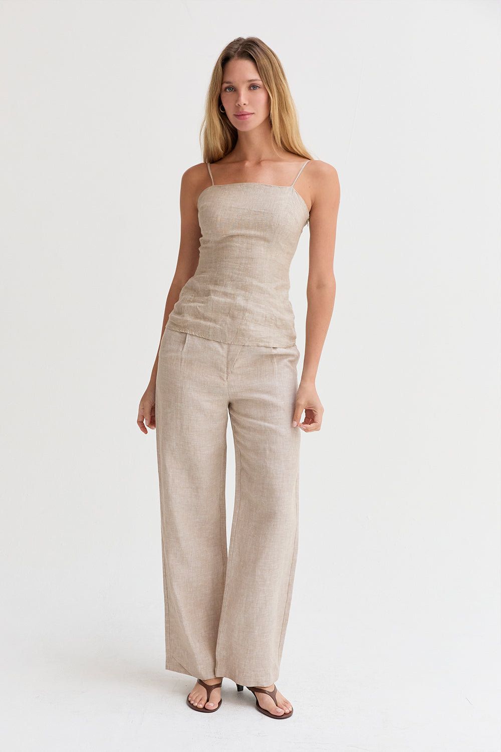 Helen Sleeveless Linen Top