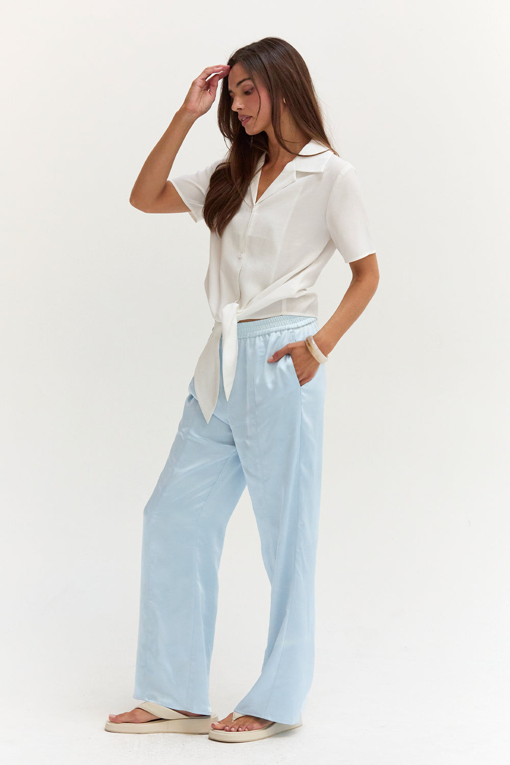 Dawn Satin Pull On Pants