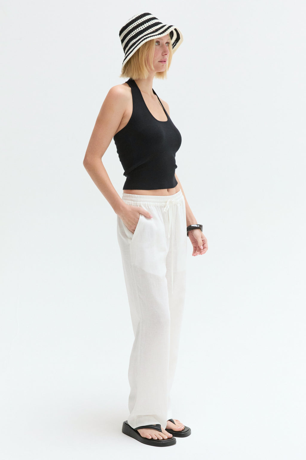 Lyra Easy Wear Linen Blend Pants