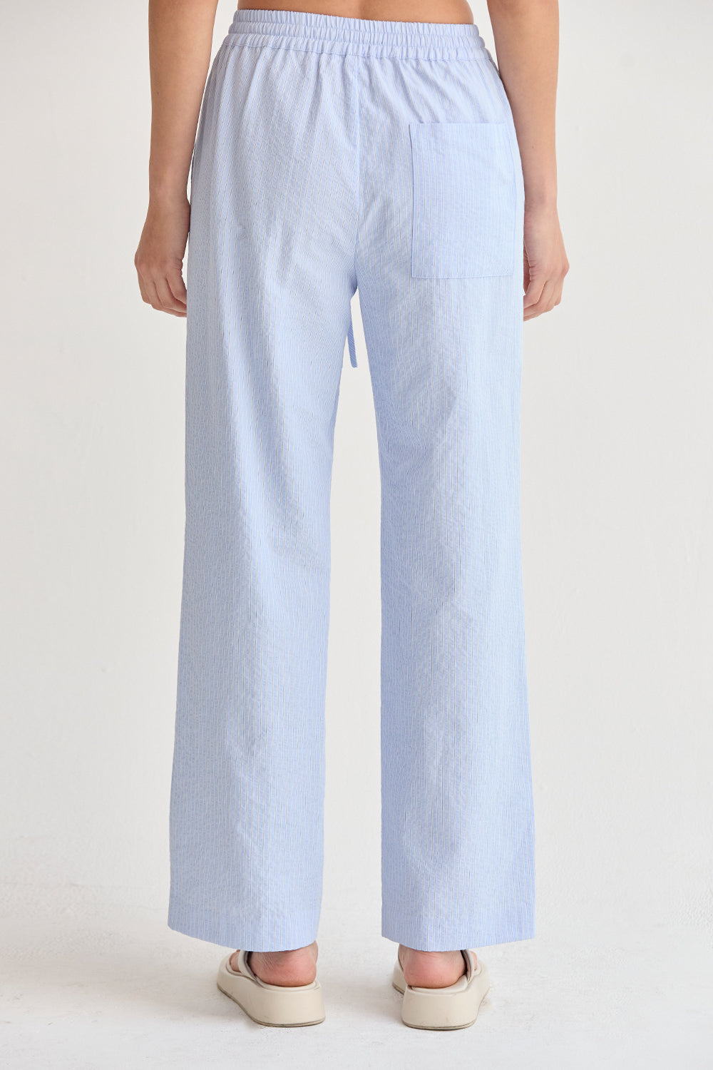 Deni Textured Striped Drawstring Pants