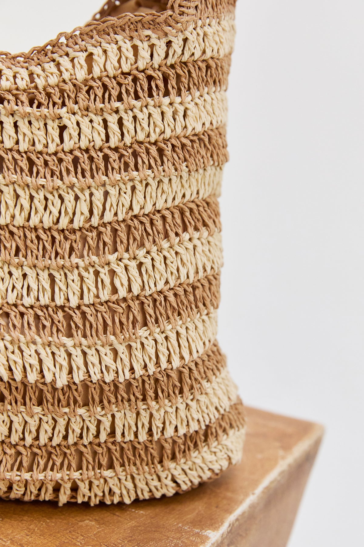 Erin Striped Weave Bag