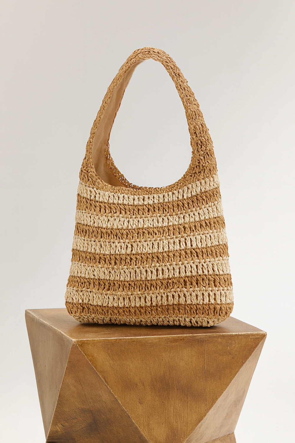 Erin Striped Weave Bag