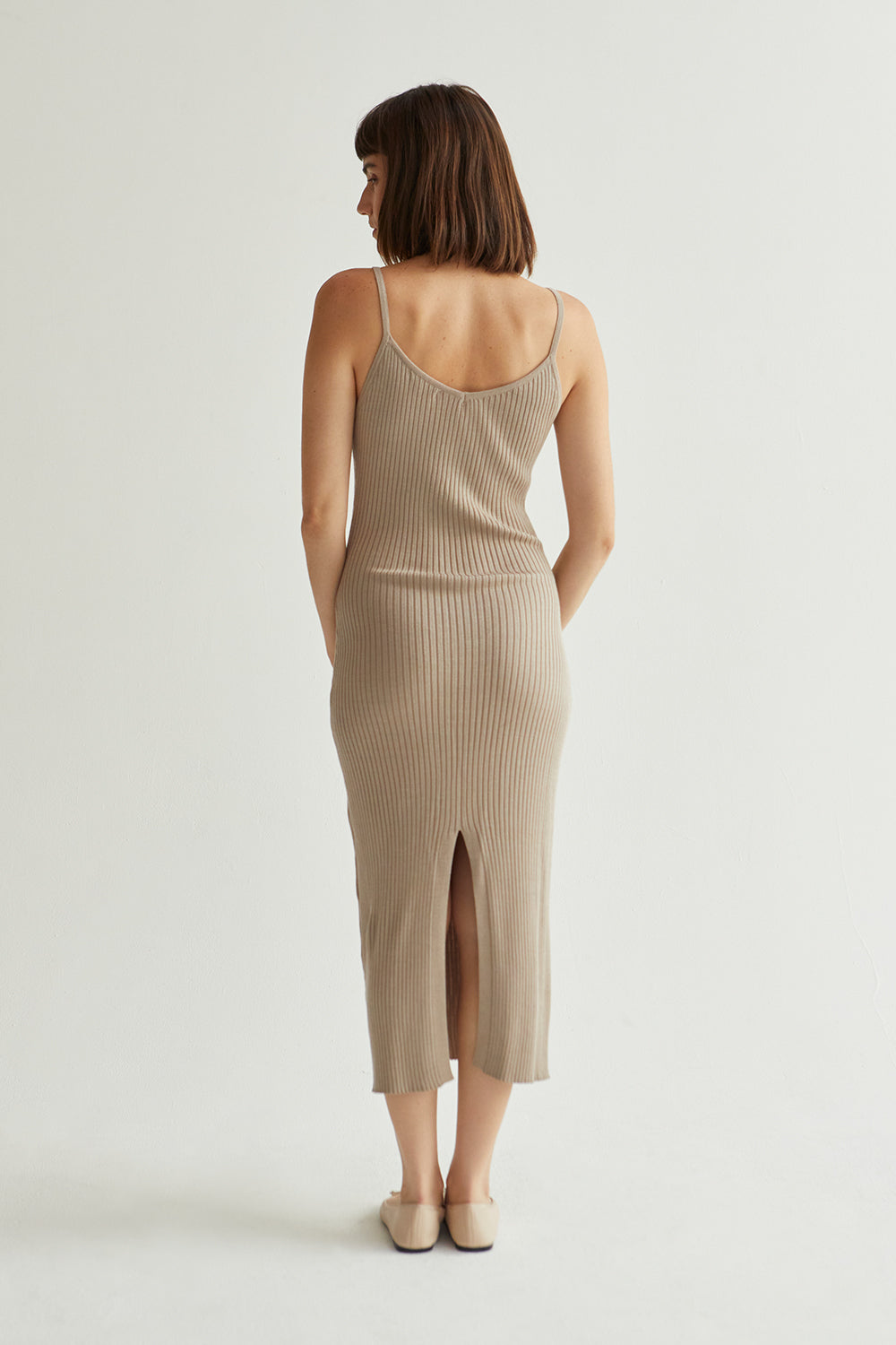 Avery V-Neckline Midi Dress