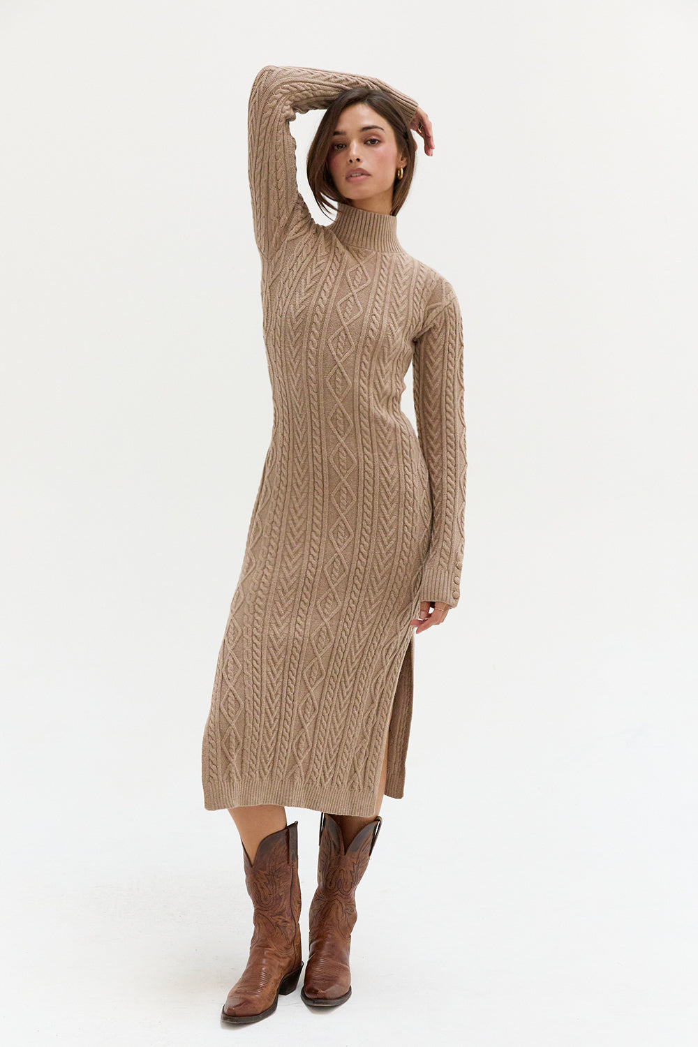 Scarlett Cable Knit Midi Dress