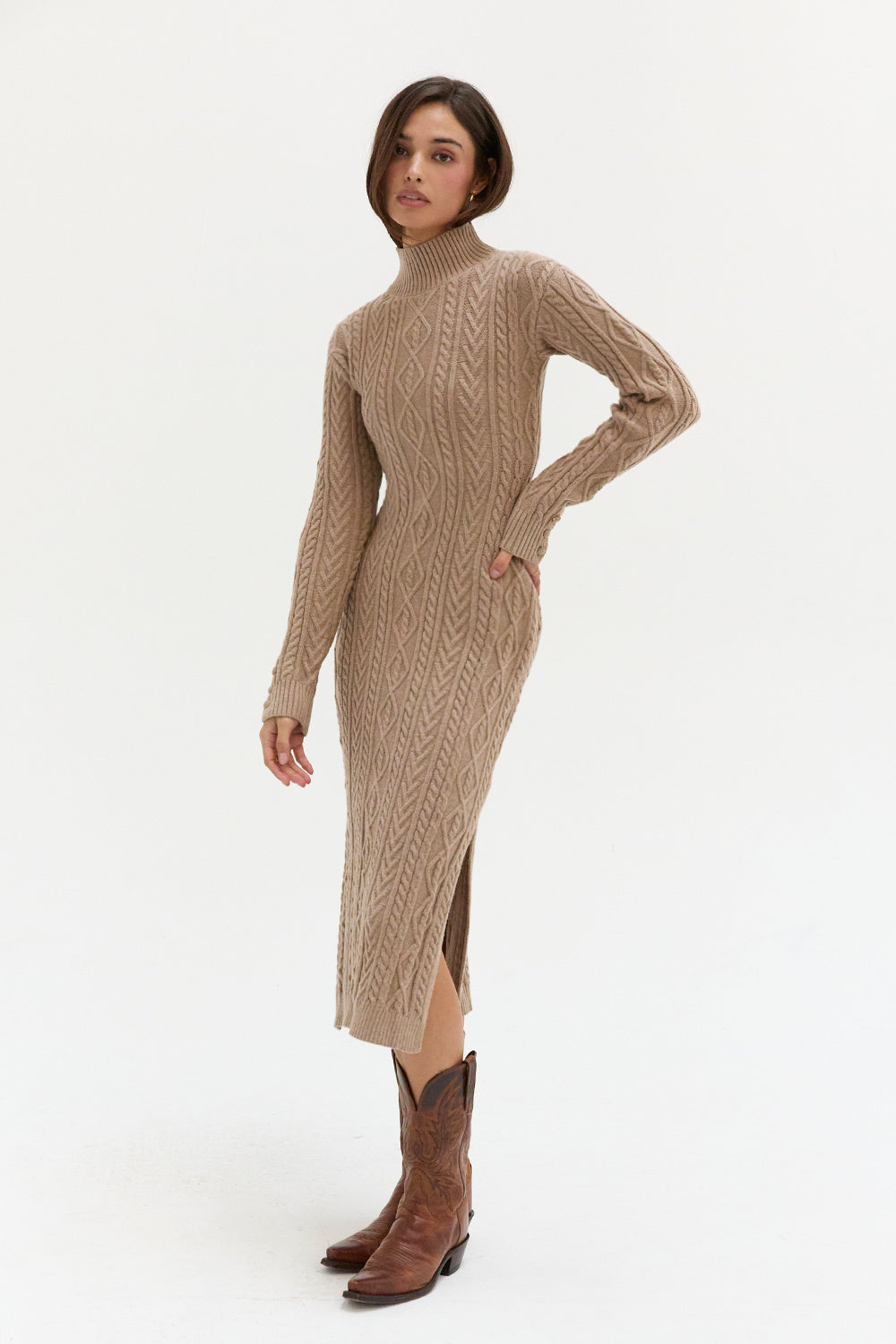 Scarlett Cable Knit Midi Dress