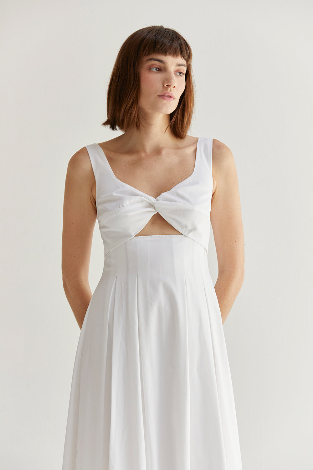 Isabelle Sweetheart Keyhole Midi Dress