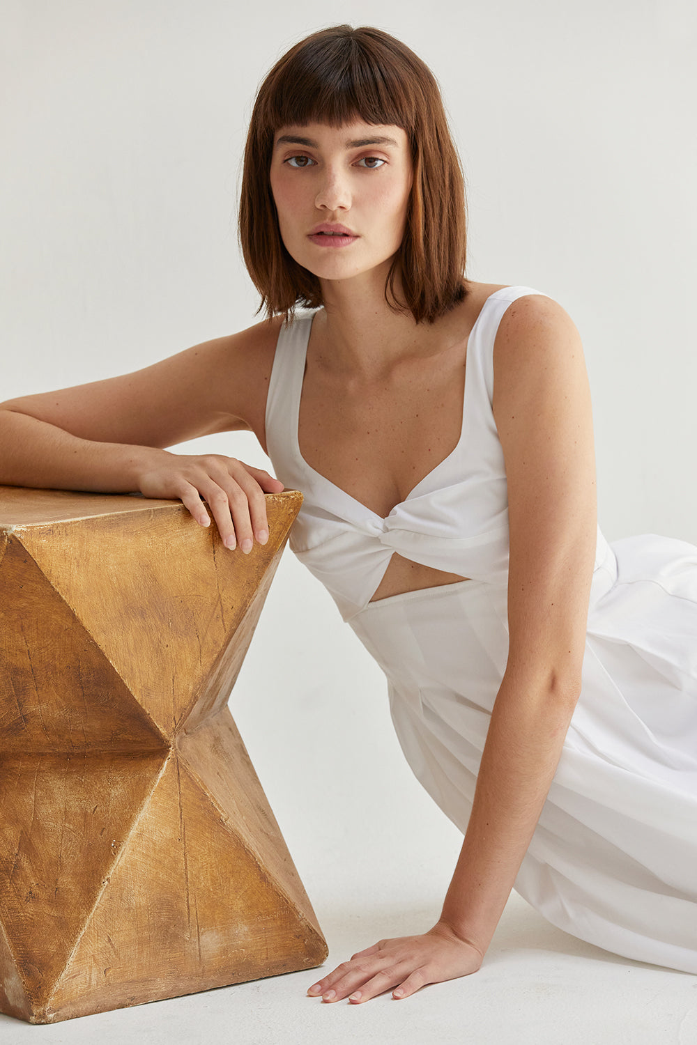 Isabelle Sweetheart Keyhole Midi Dress