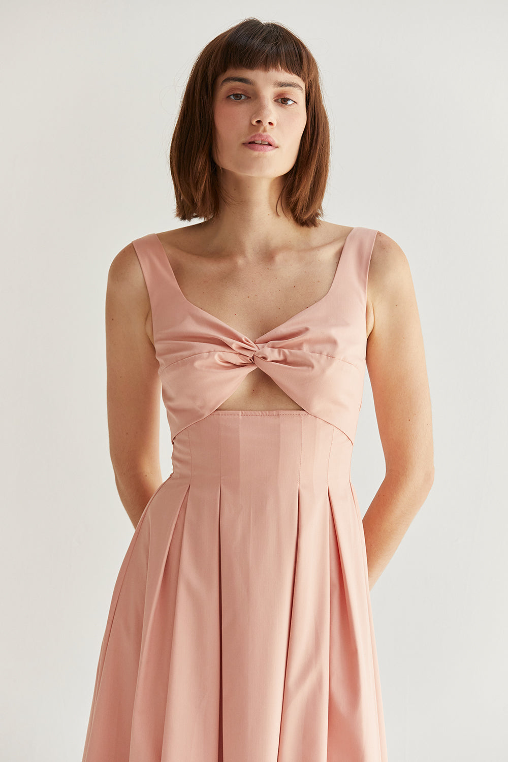 Isabelle Sweetheart Keyhole Midi Dress