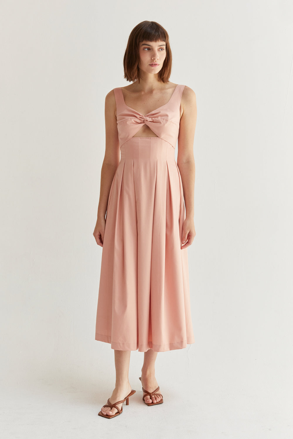 Isabelle Sweetheart Keyhole Midi Dress