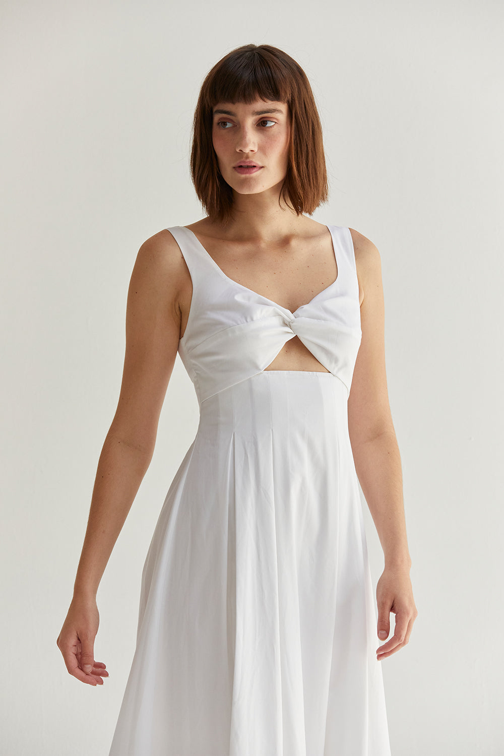 Isabelle Sweetheart Keyhole Midi Dress