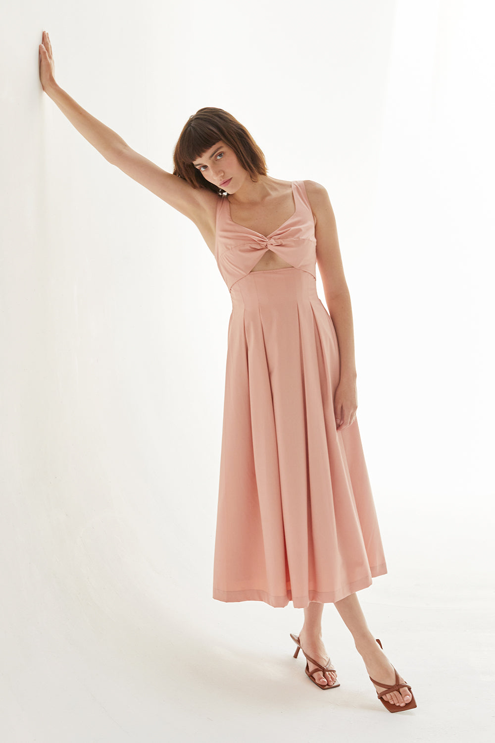 Isabelle Sweetheart Keyhole Midi Dress