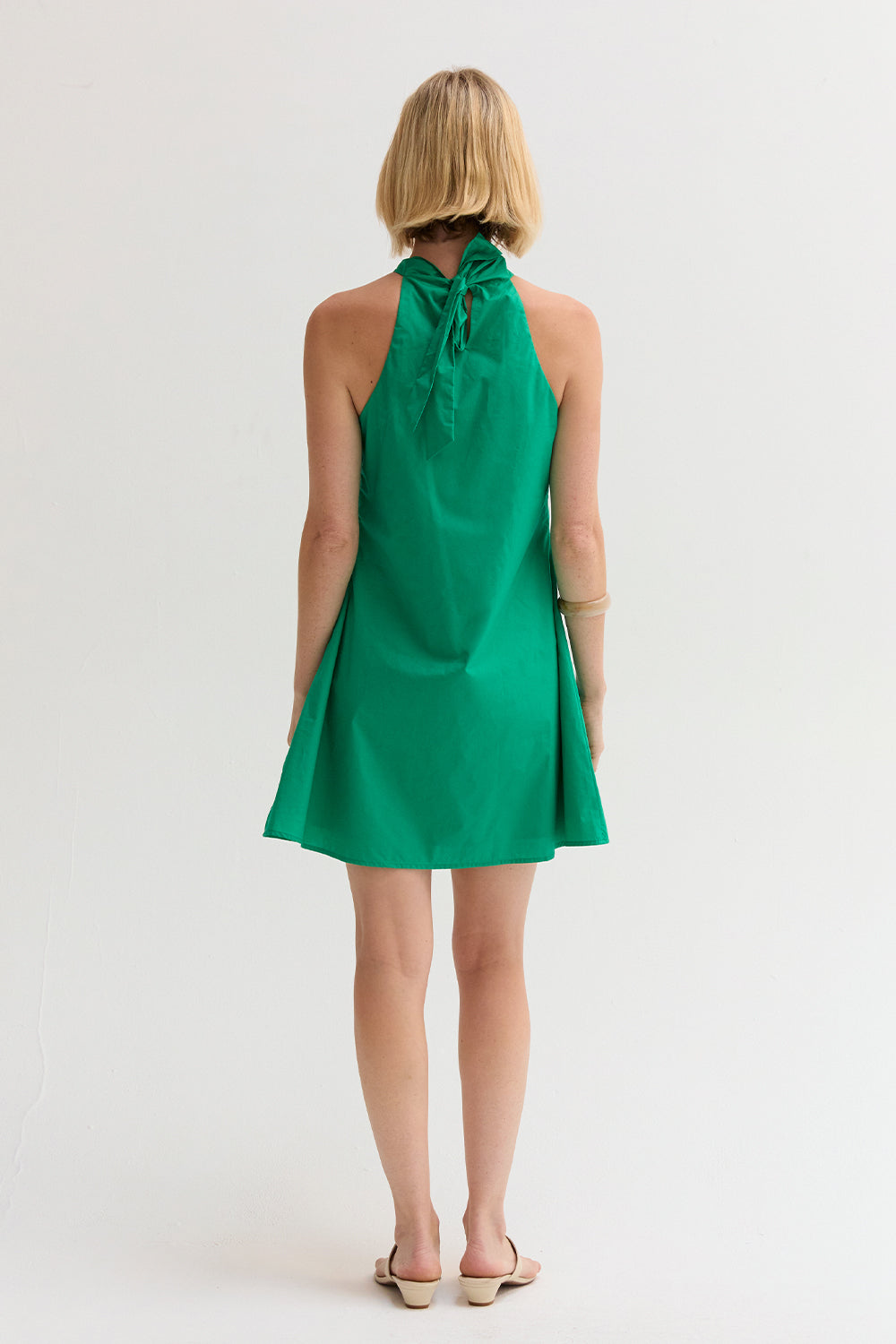 Chloe Halter Poplin Mini Dress