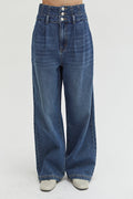 Eloise Corset Detailed Denim Pants