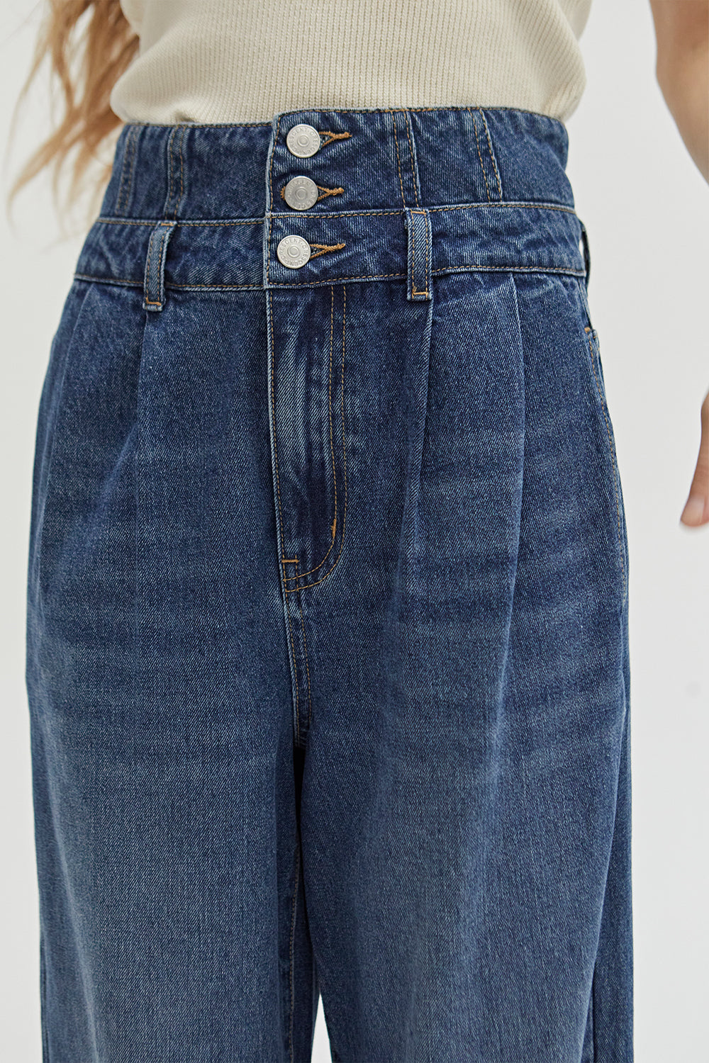 Eloise Corset Detailed Denim Pants