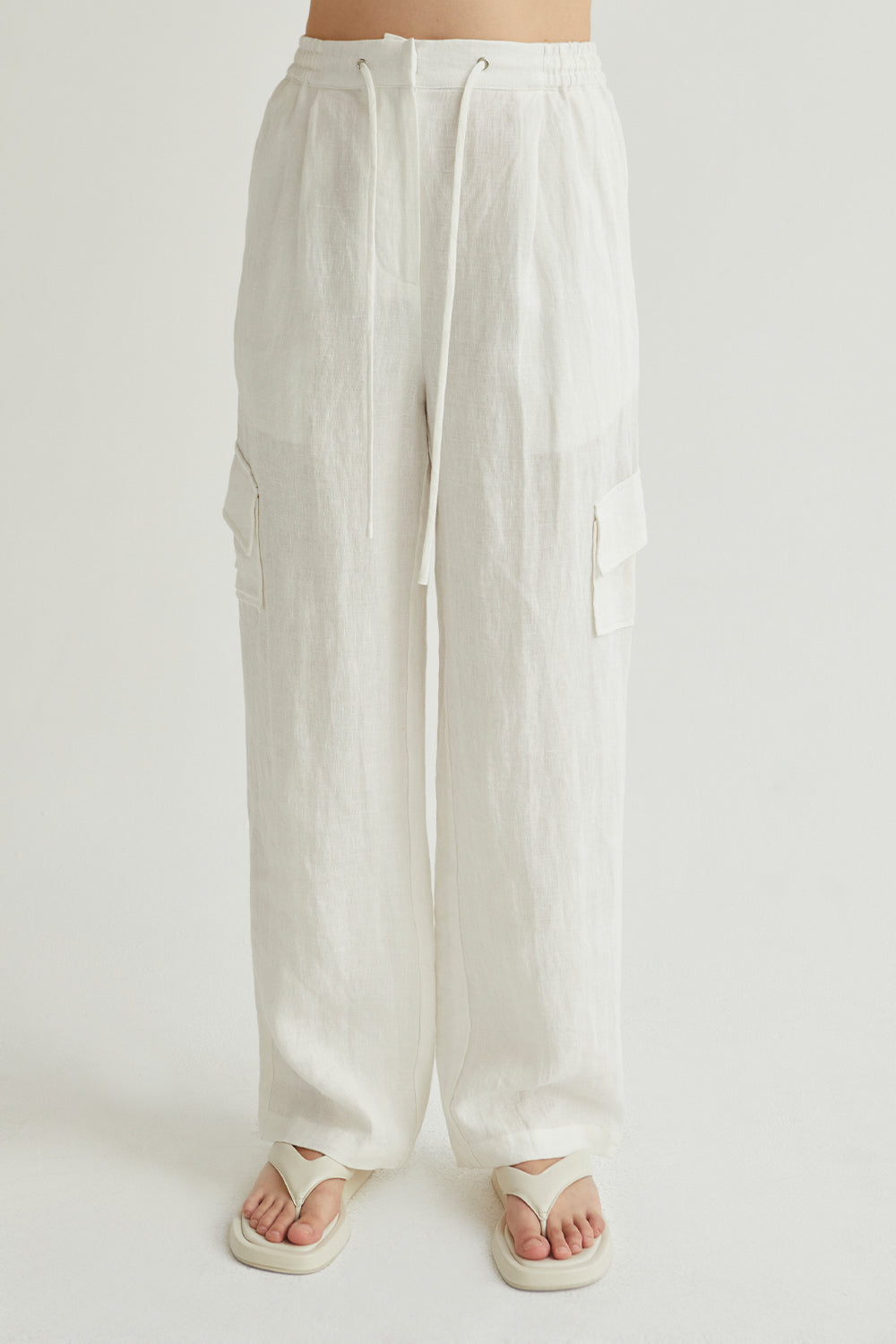 Julez Linen Cargo Trousers