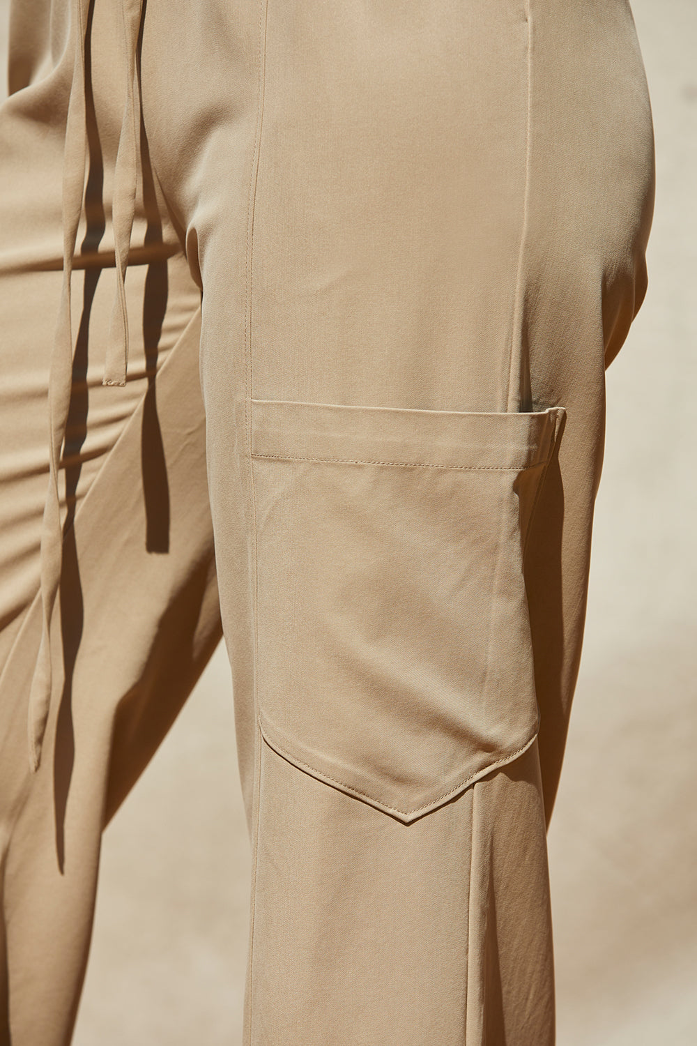 Willow Taupe Pull On Tencel Pants