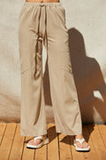 Willow Taupe Pull On Tencel Pants