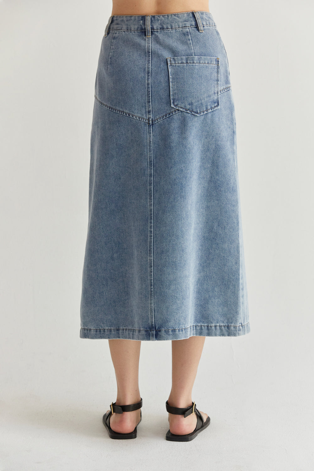 Brielle Denim Midi Skirt
