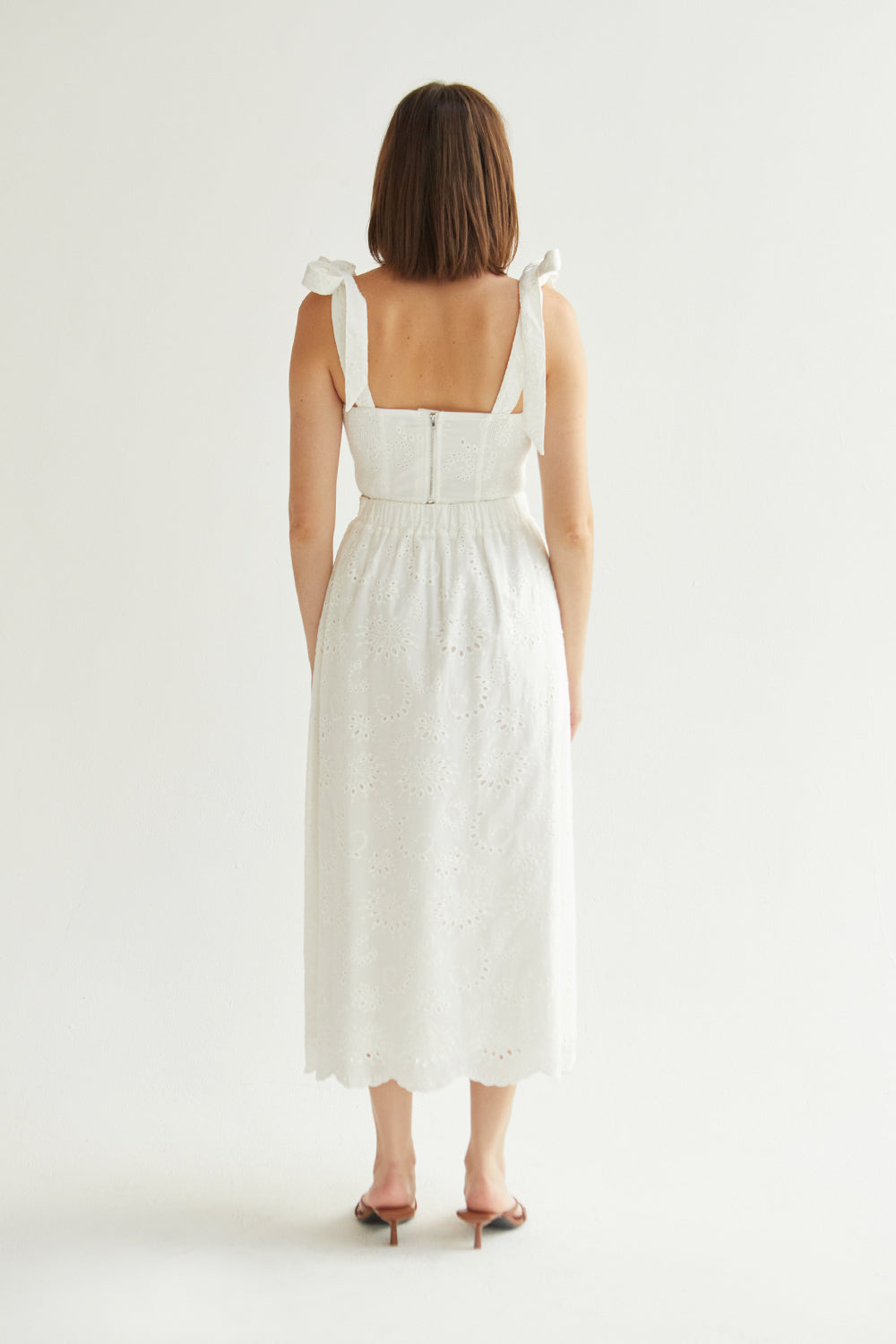 Raylene Eyelet Midi Skirt