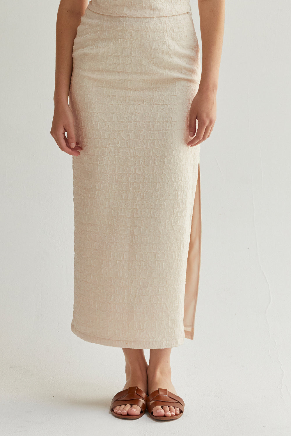 Demi Zipper Midi Skirt
