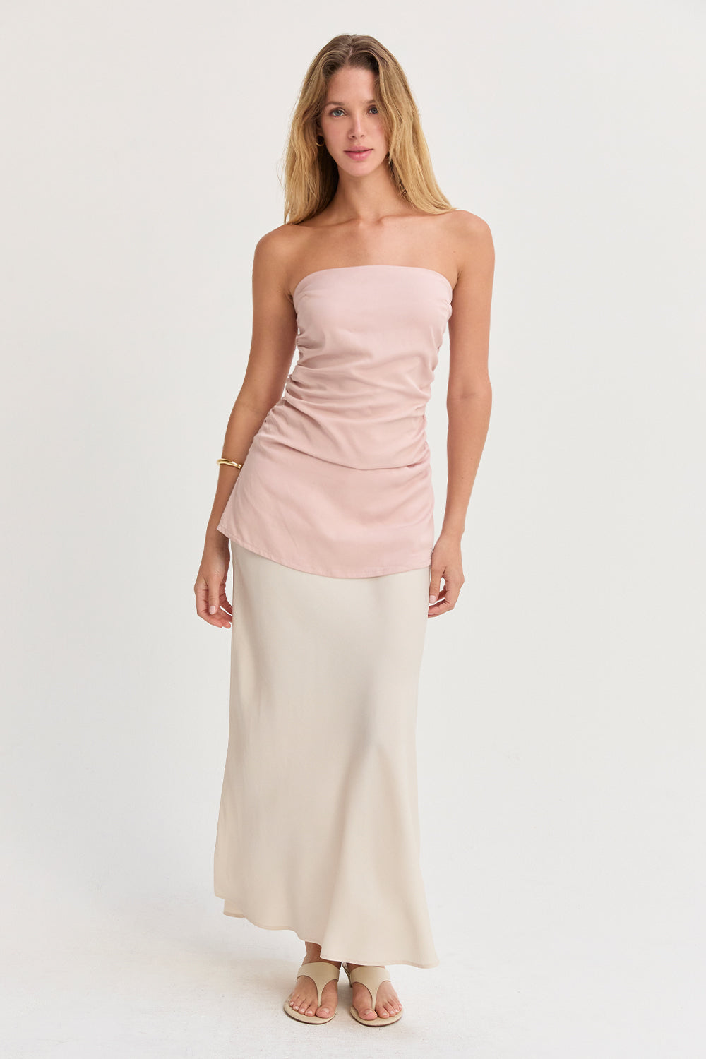 Londyn Lyocell Ruched Tube Top
