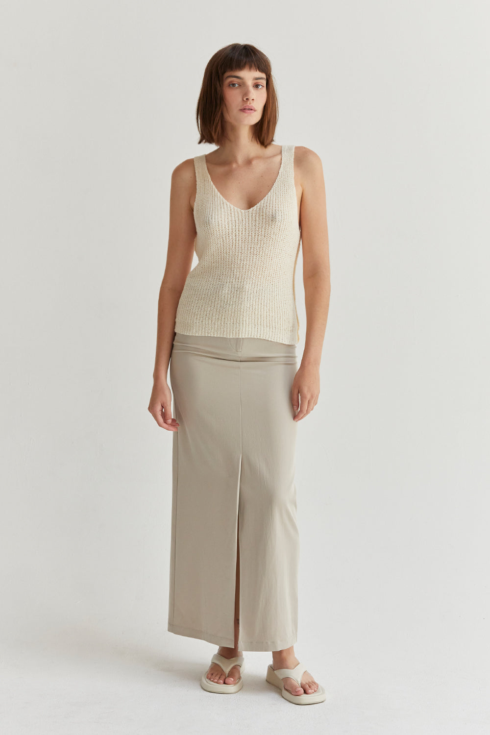 Lori V-Neckline V-Back Straps Tank Top