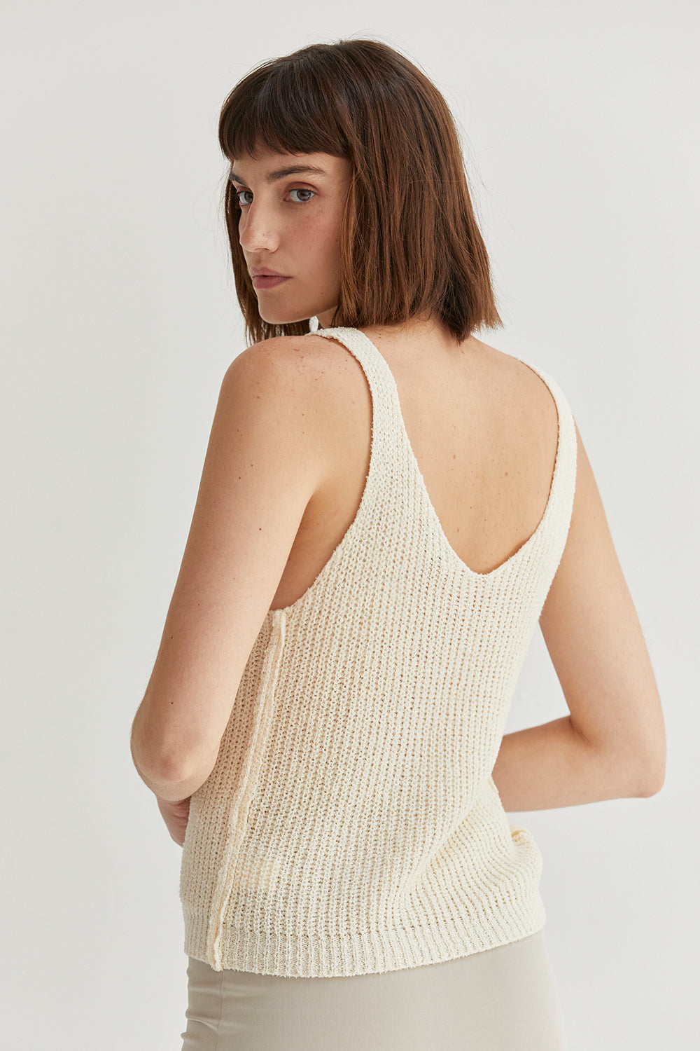 Lori V-Neckline V-Back Straps Tank Top