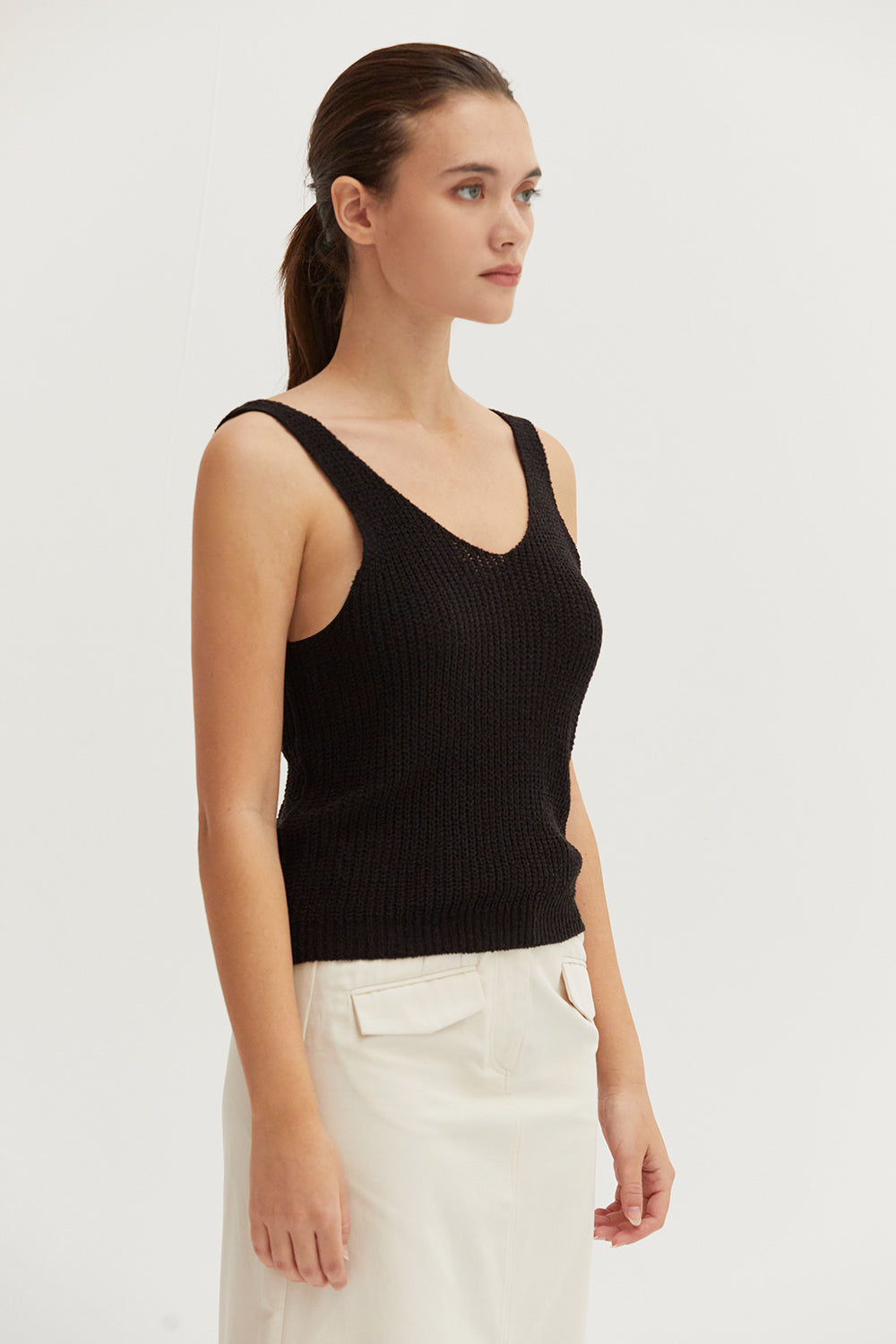 Lori V-Neckline V-Back Straps Tank Top