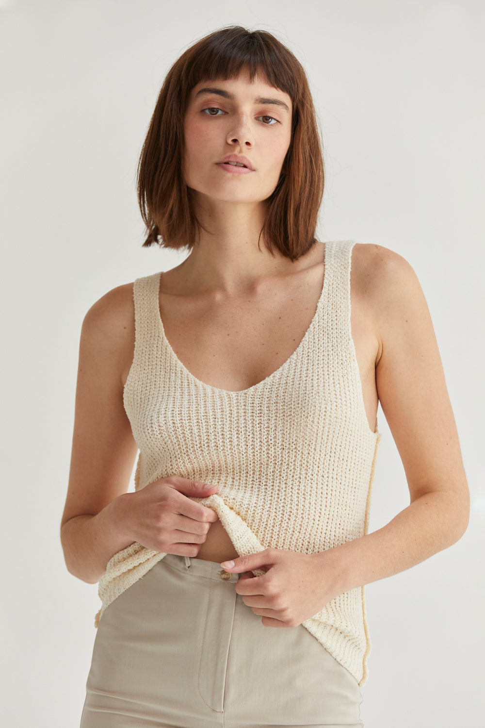 Lori V-Neckline V-Back Straps Tank Top