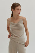 Sophia Cowl Neckline Sleeveless Tank Top