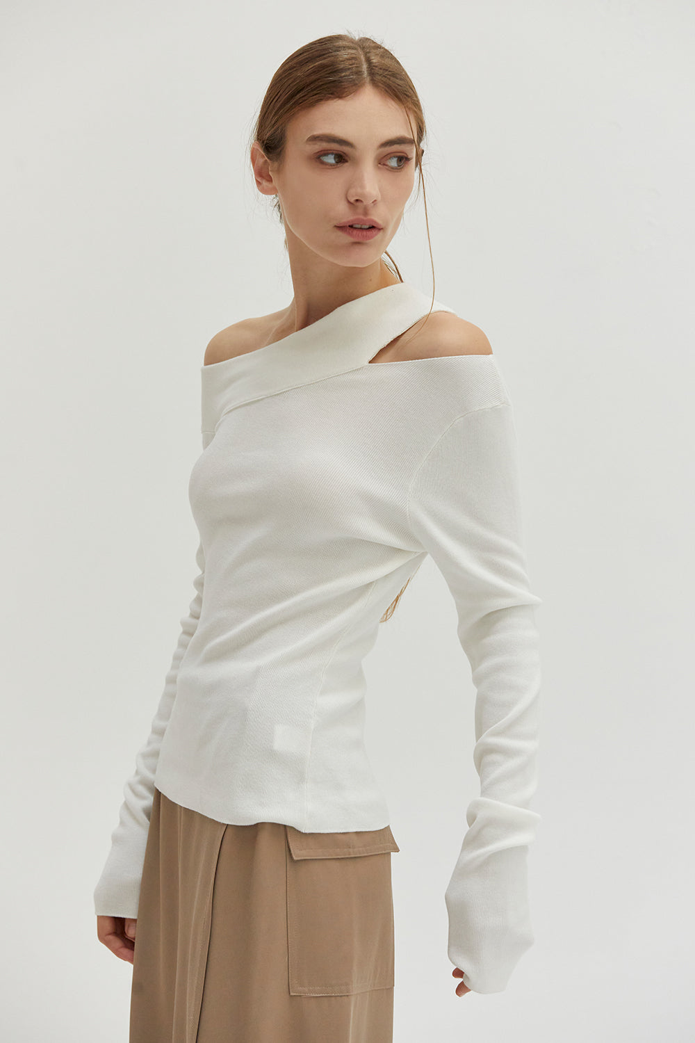 Ingrid Neckline Long Sleeves Knit Top