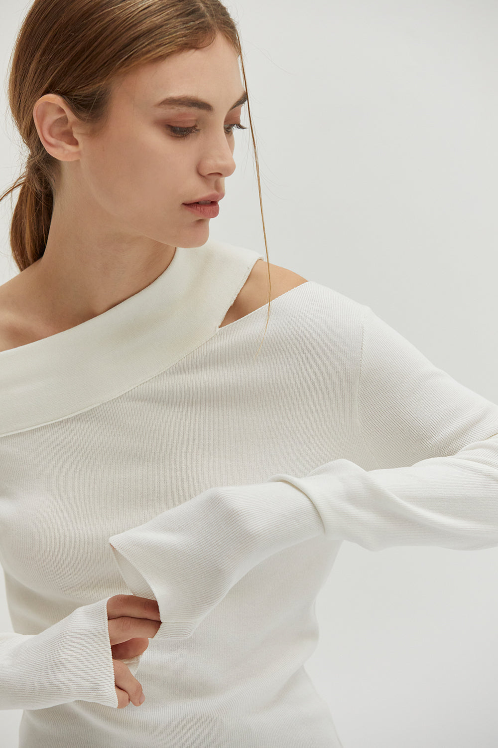 Ingrid Neckline Long Sleeves Knit Top