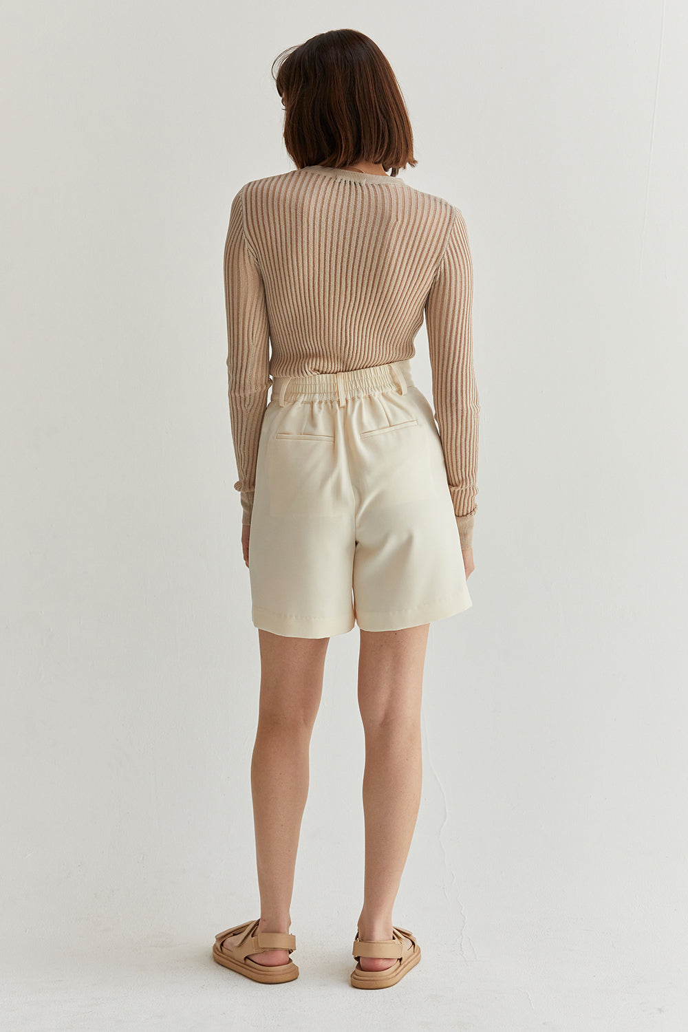 Tina Crew Neck Long Sleeve Slim Fit Knit Top