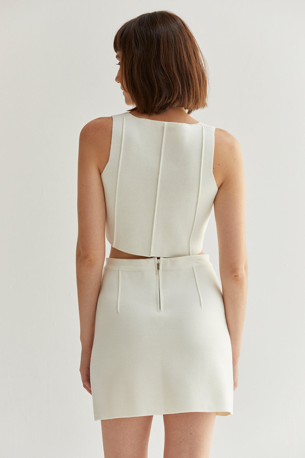 Ivy Square Neckline Cropped Vest Knit Top