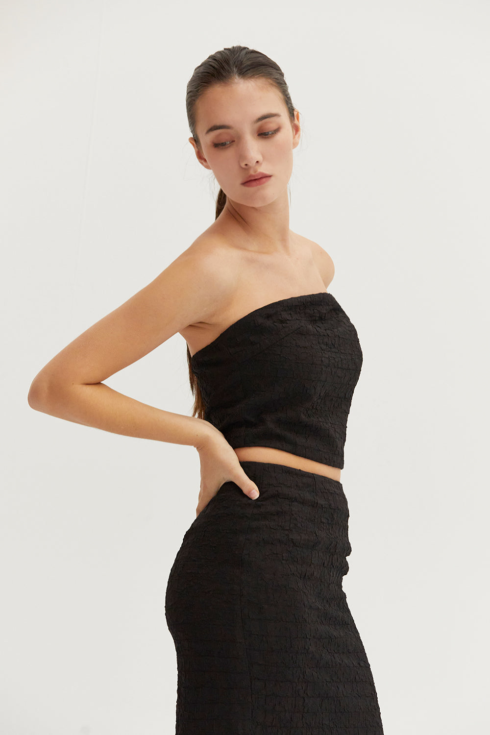 Delia Zipper Tube Top