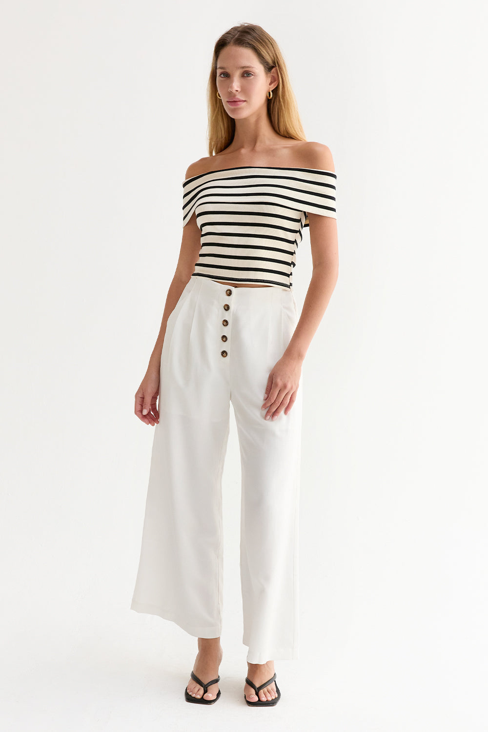 Samara High Waisted Wide Leg Culotte Pants