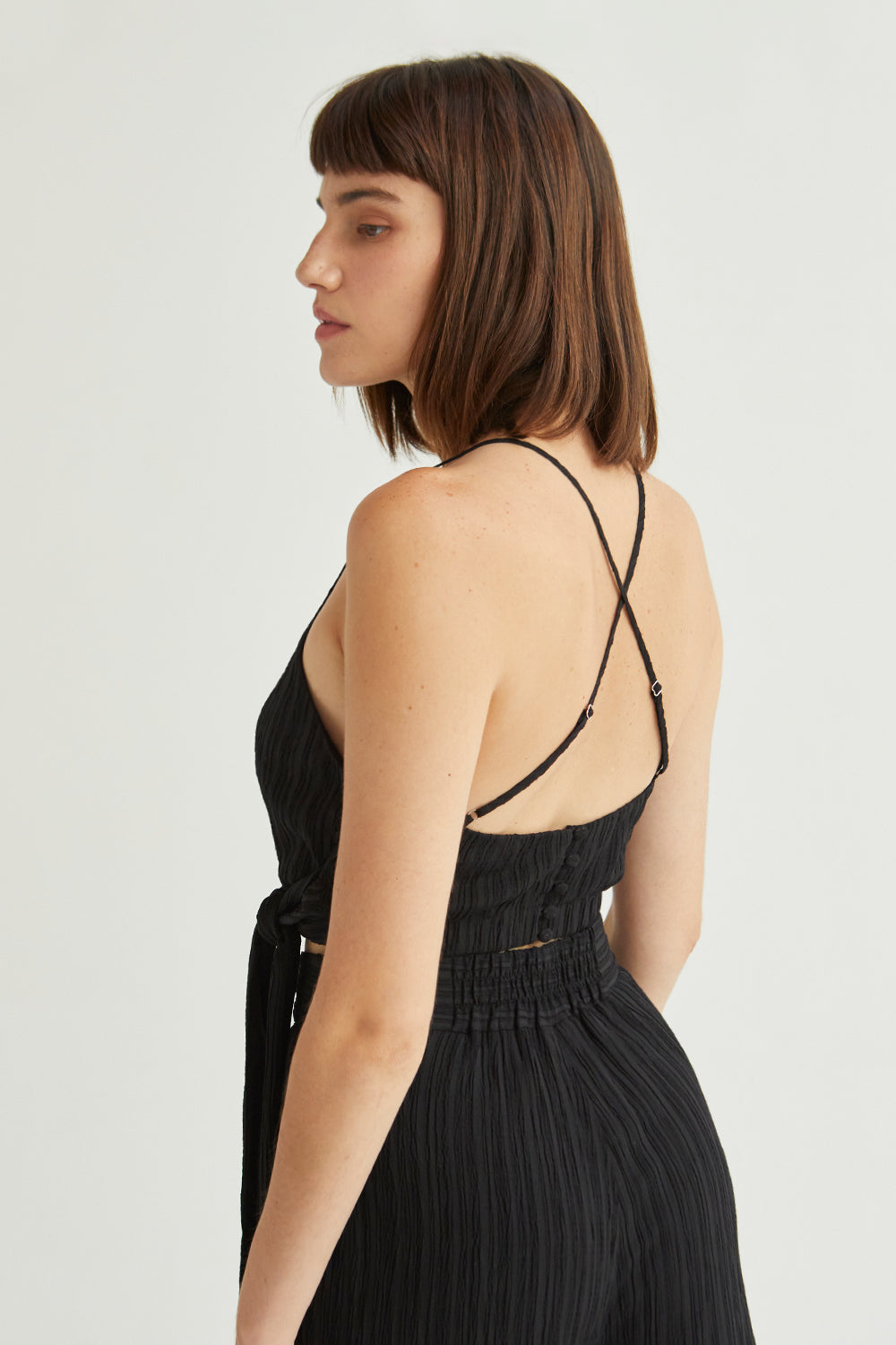 Velma Square Neckline Sleeveless Pants Set