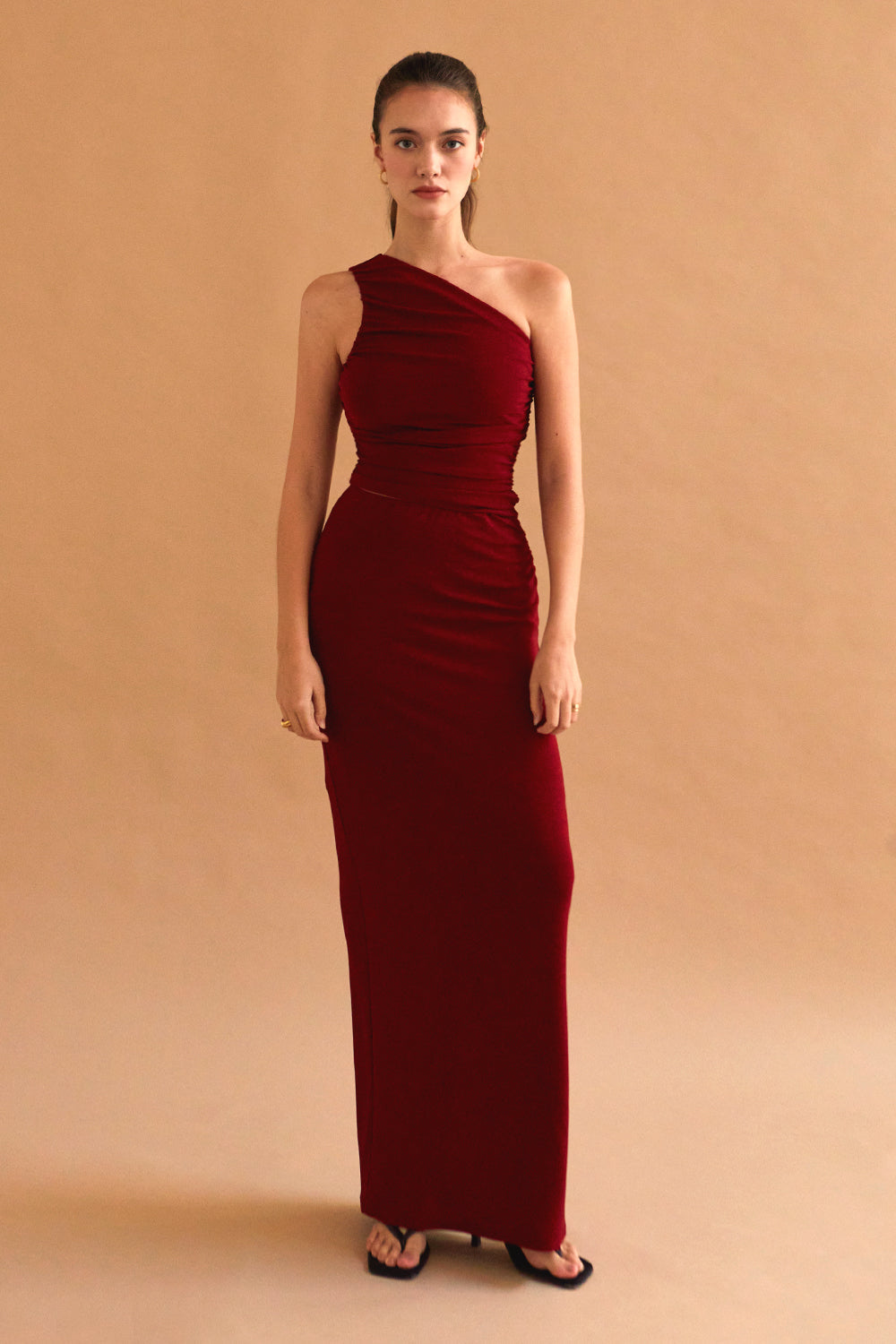 Cristi One Shoulder Knit Top & Skirt Set