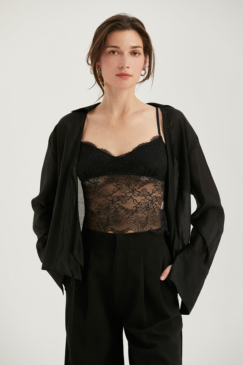Adriana Collared Wrap Two-Piece Top