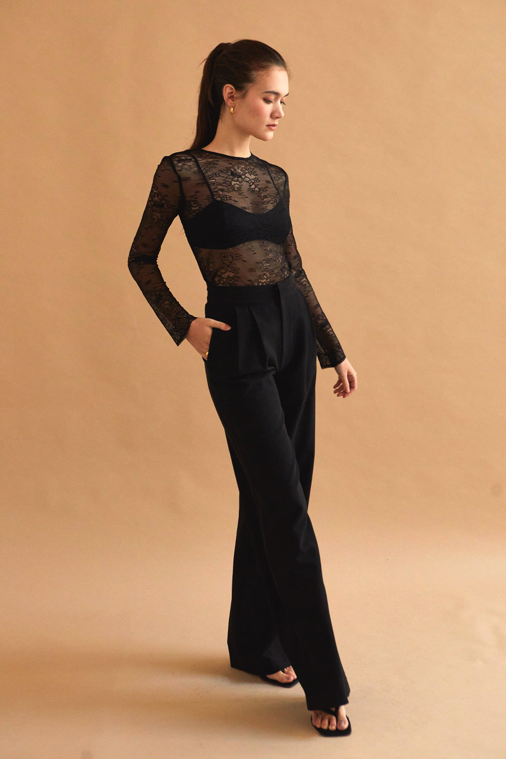 Shiloh High Waisted Pleated Trousers