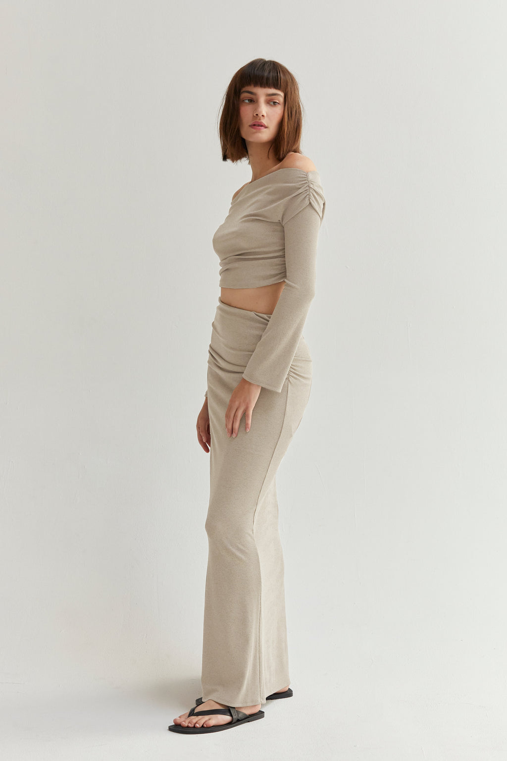 Jill Off Shoulder Cropped Two Piece Set