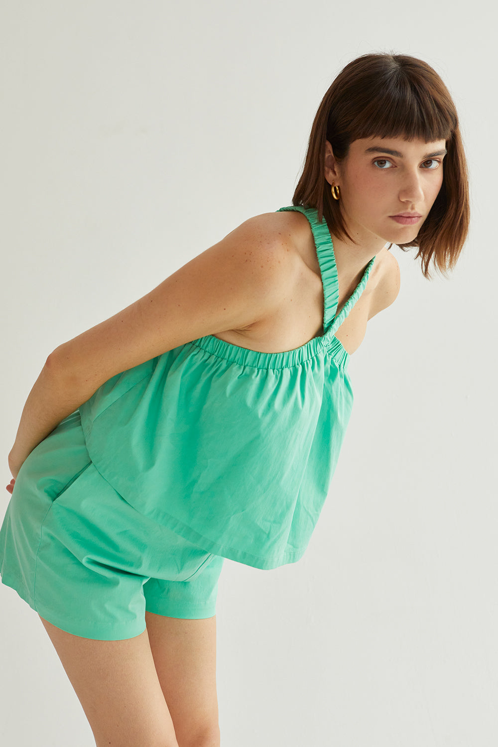 Moll Cross Back Cropped Length Two-Piece Set