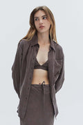 Colette Bralette & Button Up Cupro Set